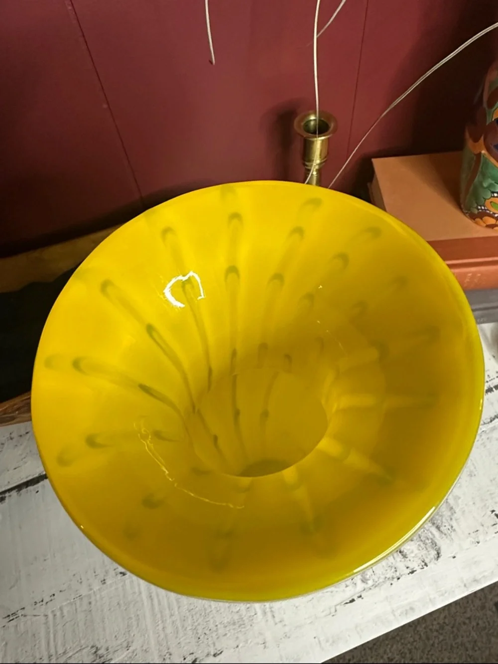 Murano Style Handblown Glass Vase